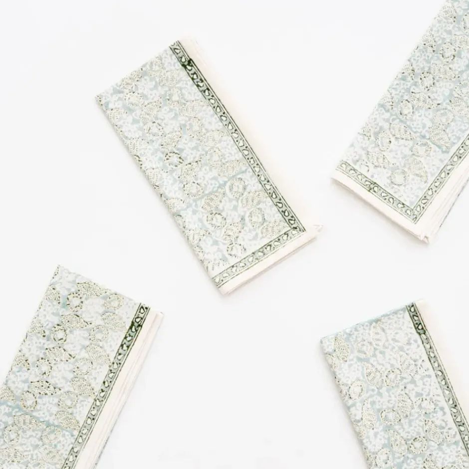 Pomegranate Inc India Hicks Home Seashell Seafoam Napkin | Set of 4^ Napkins