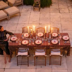 Pomegranate Inc India Hicks Home Sparks Oxblood Tablecloth^ Tablecloths