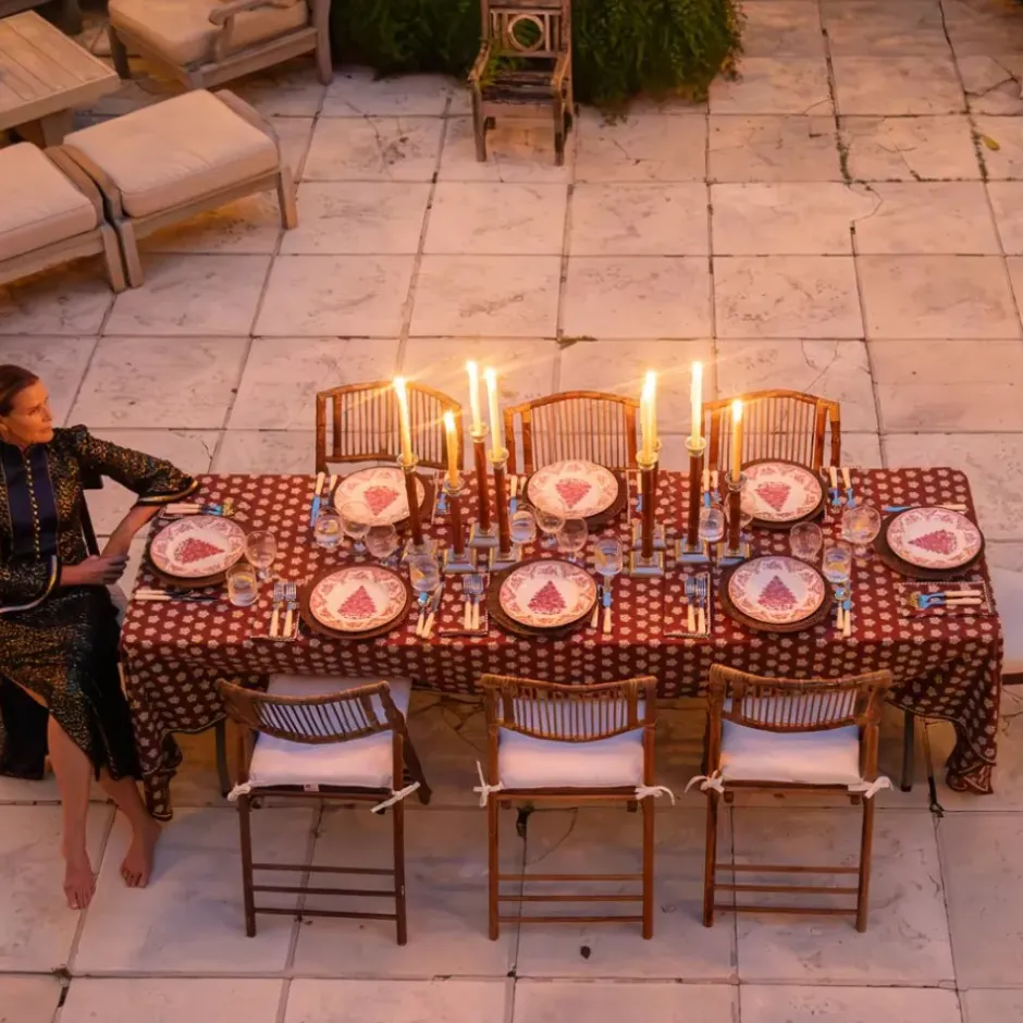Pomegranate Inc India Hicks Home Sparks Oxblood Tablecloth^ Tablecloths