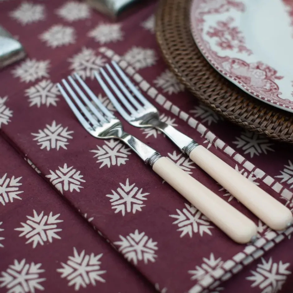 Pomegranate Inc India Hicks Home Sparks Oxblood Napkin | Set of 4^ Napkins
