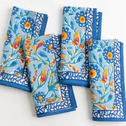 Pomegranate Inc Iznik Blue Napkin | Set of 4^ Napkins