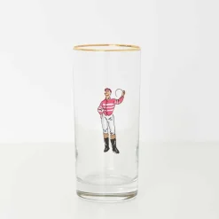Pomegranate Inc Jockeys Drinking Glasses Mixed Set of 4^ Glassware & Barware