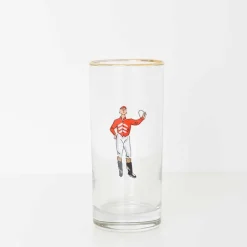 Pomegranate Inc Jockeys Drinking Glasses Mixed Set of 4^ Glassware & Barware