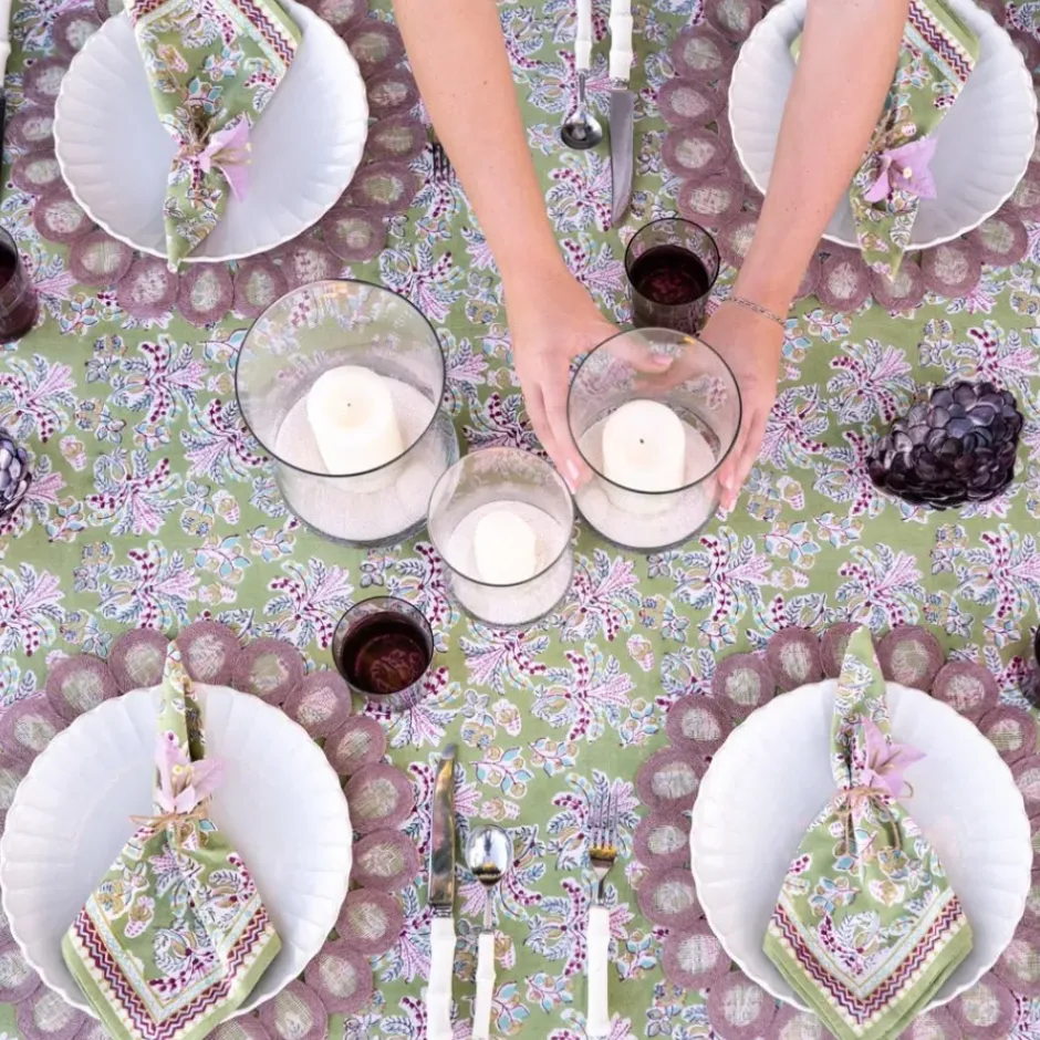 Pomegranate Inc Lavender Woven Doodles Placemat | Set of 4^ Woven Placemats