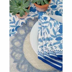 Pomegranate Inc Light blue natural fiber placemats | Set 4^ Woven Placemats