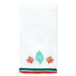 Pomegranate Inc Lyford Shell Embroidered Tea Towels^ Tea Towels