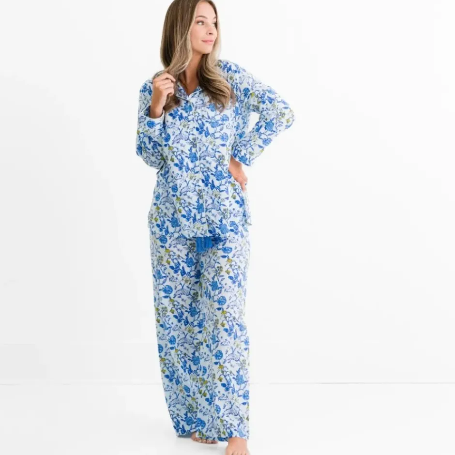 Pomegranate Inc Mila Floral Blue Pajama Top^ Loungewear & Accessories