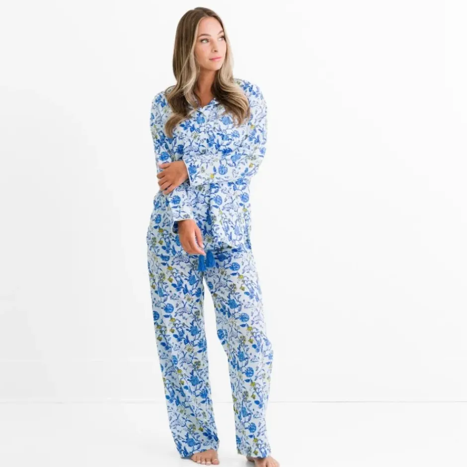 Pomegranate Inc Mila Floral Blue Pajama Top^ Loungewear & Accessories