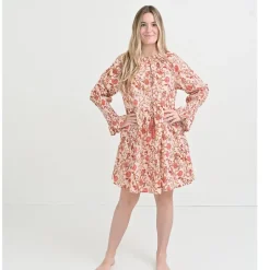 Pomegranate Inc Mila Floral Blush Long Sleeve Flounce Dress^ Everyday Dresses