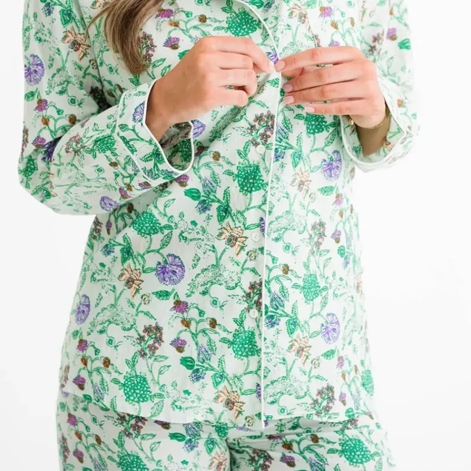Pomegranate Inc Mila Floral Emerald Pajama Top^ Loungewear & Accessories