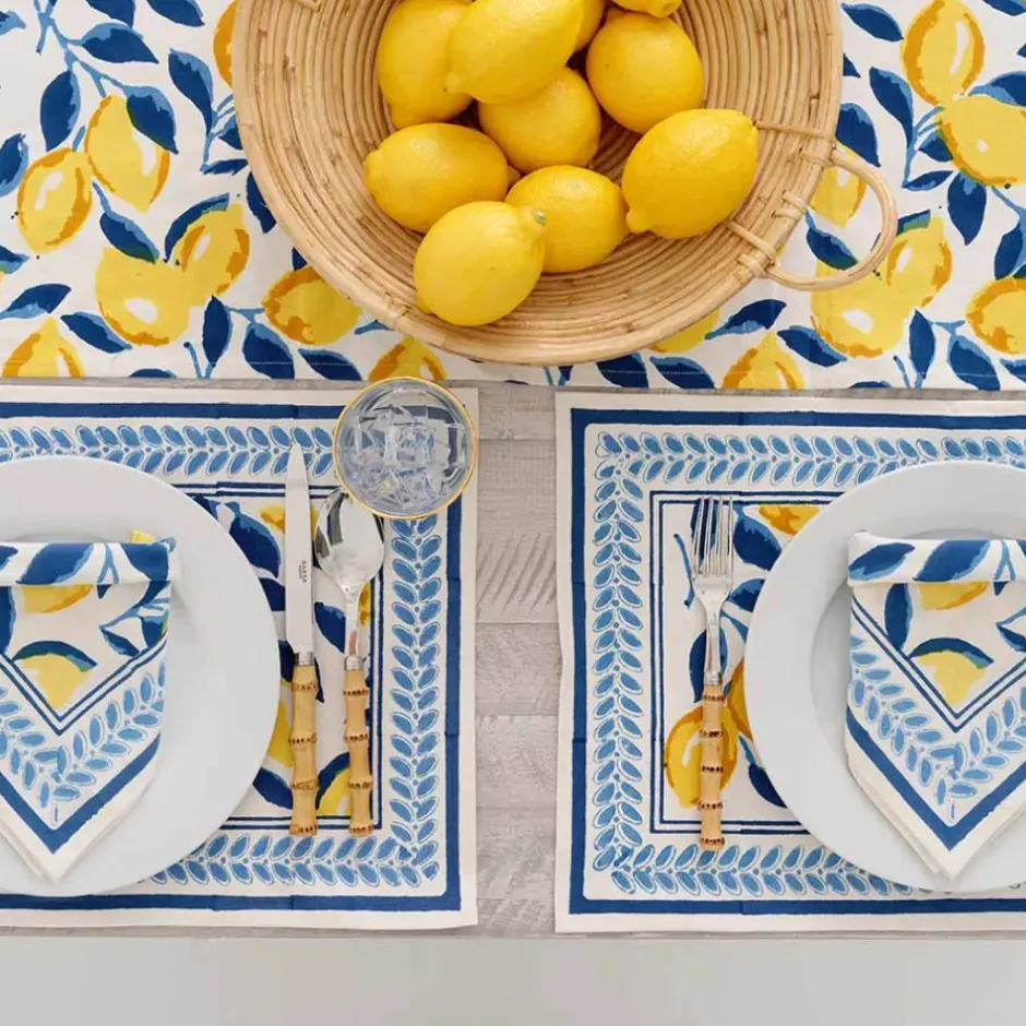 Pomegranate Inc Mod Lemon Napkin | Set of 4^ Napkins