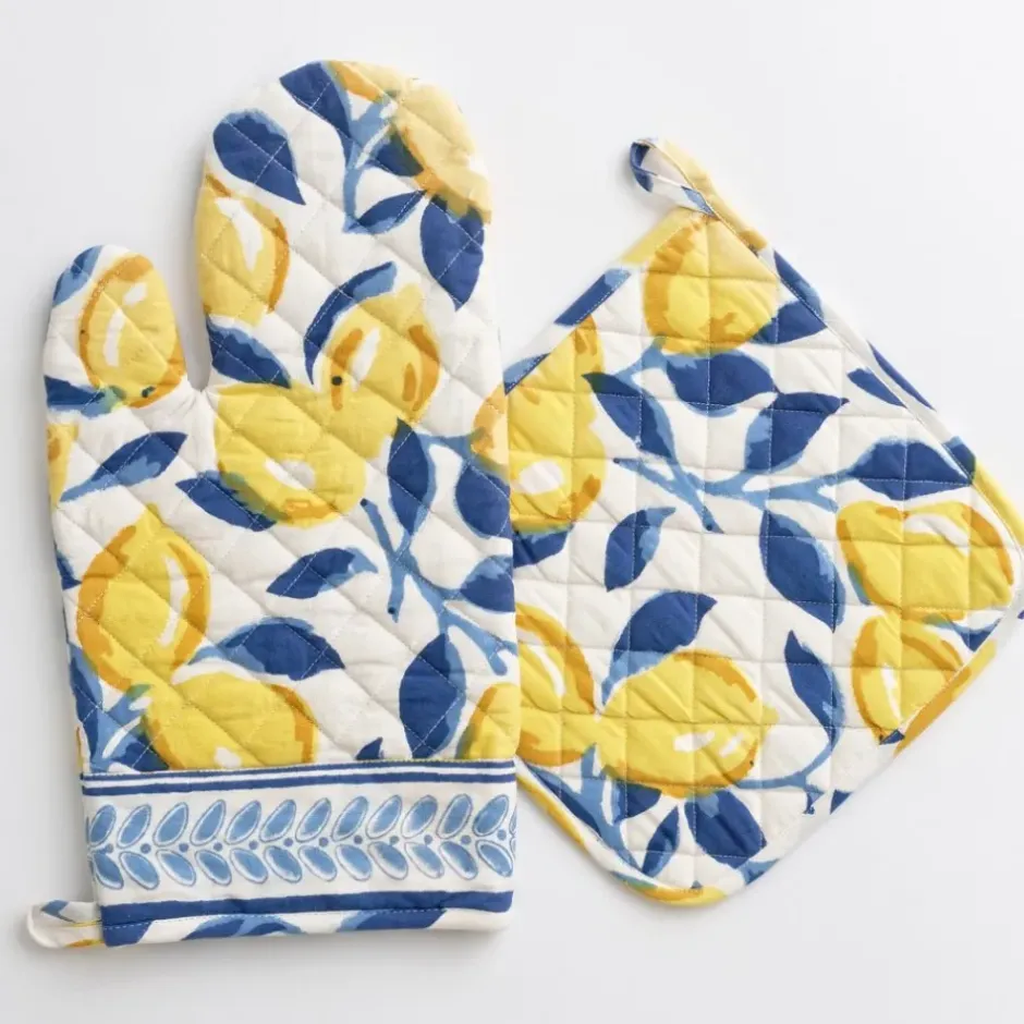 Pomegranate Inc Mod Lemon Oven Mitt Set^ Oven Mitts