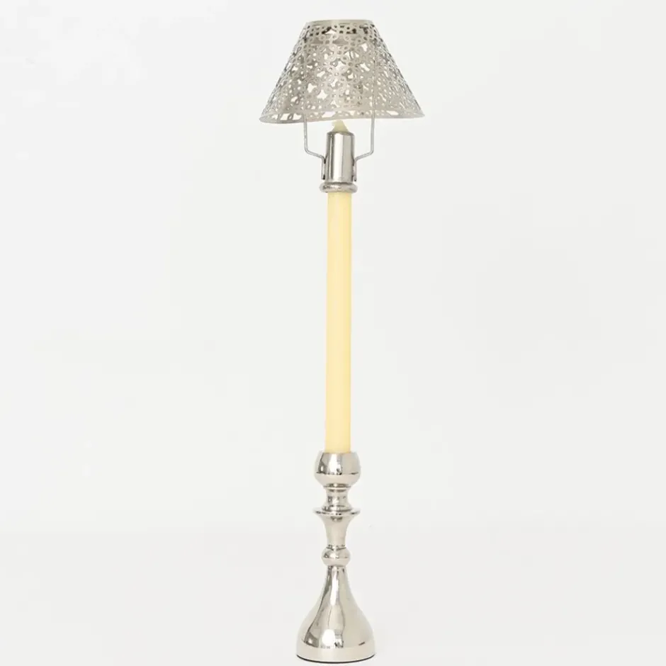 Pomegranate Inc Modern Candlestick and Cutwork Shade | Set of 2^ Candle Holders, Vases & Lamps