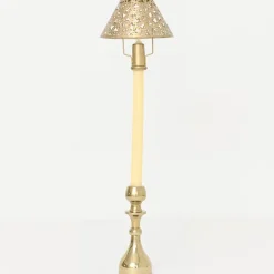 Pomegranate Inc Modern Candlestick and Cutwork Shade | Set of 2^ Candle Holders, Vases & Lamps