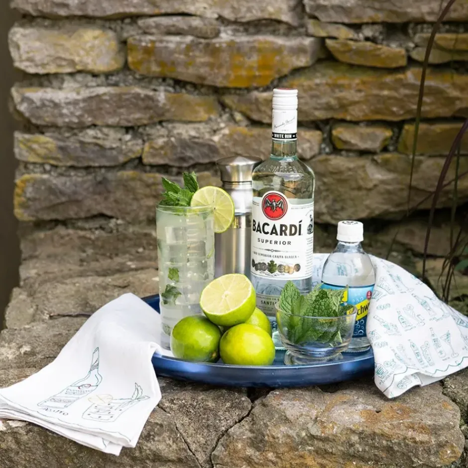 Pomegranate Inc Mojito Linen Tea Towels^ Tea Towels