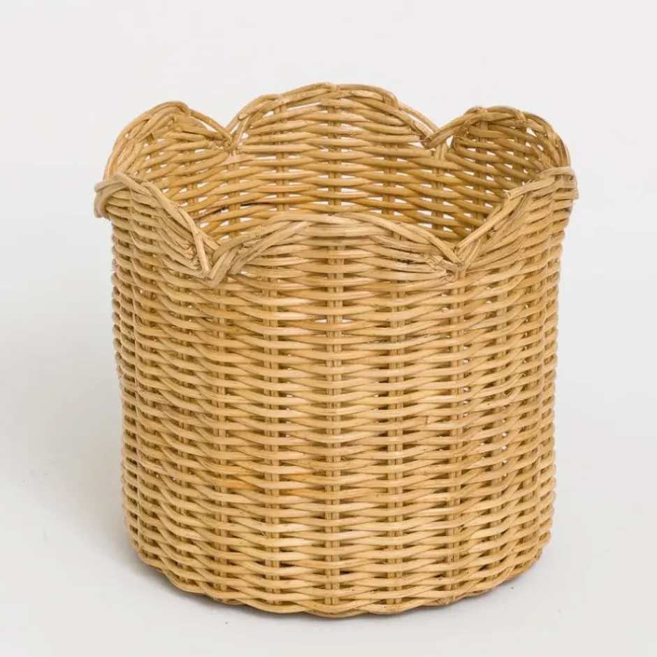 Pomegranate Inc Natural Wicker Scalloped Container^ Rattan, Wicker & Bamboo