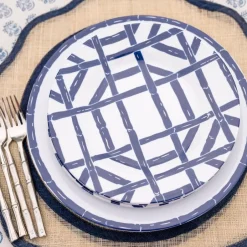 Pomegranate Inc Navy Bamboo Melamine Luncheon Plates^ Dinnerware