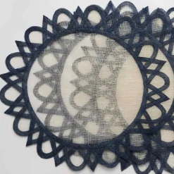 Pomegranate Inc Navy blue natural fiber placemats | Set 4^ Woven Placemats
