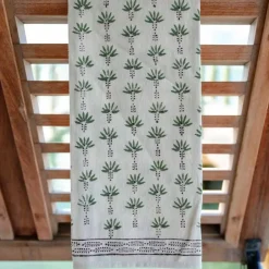 Pomegranate Inc Palm Tree Dot Green Tea Towels | Set of 2^ Tea Towels