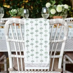 Pomegranate Inc Palm Tree Dot Green Tea Towels | Set of 2^ Tea Towels