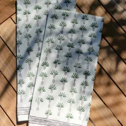 Pomegranate Inc Palm Tree Dot Green Tea Towels | Set of 2^ Tea Towels