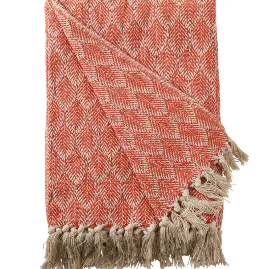 Pomegranate Inc Paprika Patterned Woven Throw^ Quilts, Pillows & Throws