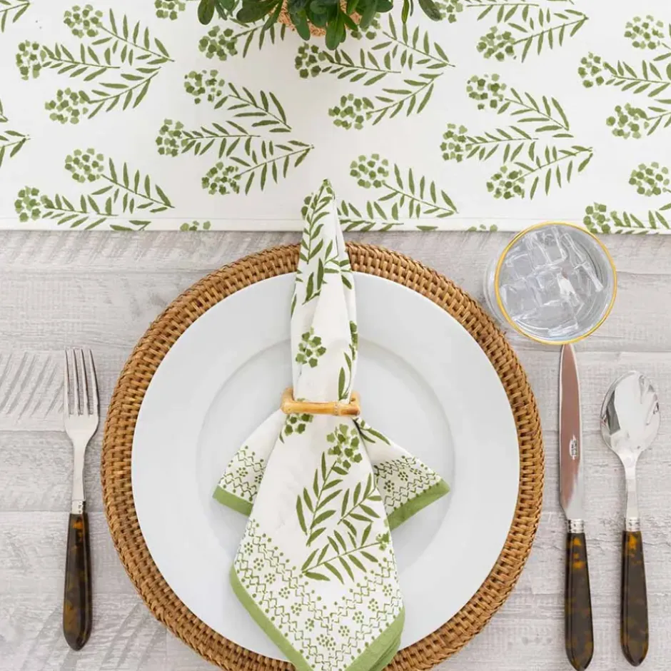 Pomegranate Inc Phlox Green Table Runner^ Table Runners