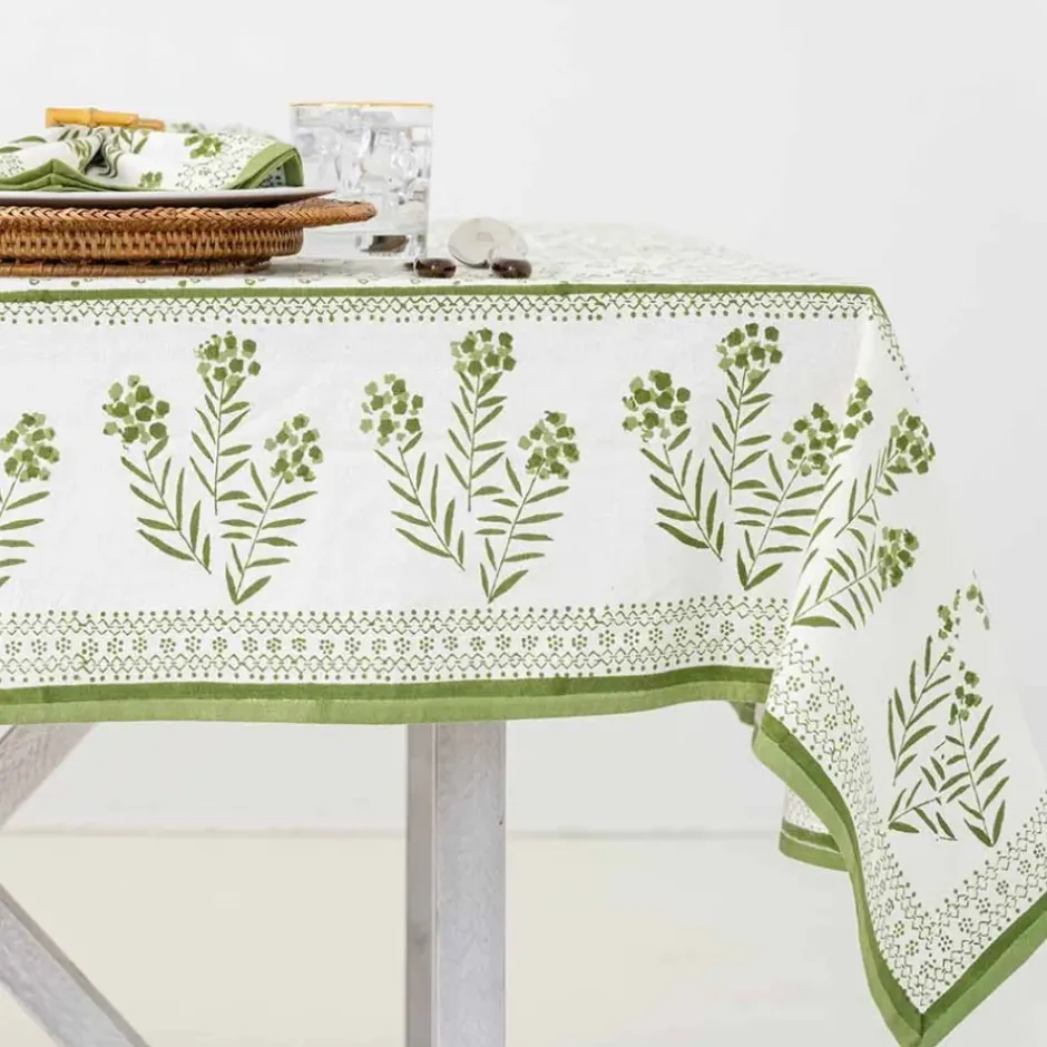 Pomegranate Inc Phlox Green Tablecloth^ Tablecloths