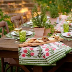 Pomegranate Inc Pom Bells Fern & Poppy Tea Towels | Set of 2^ Tea Towels