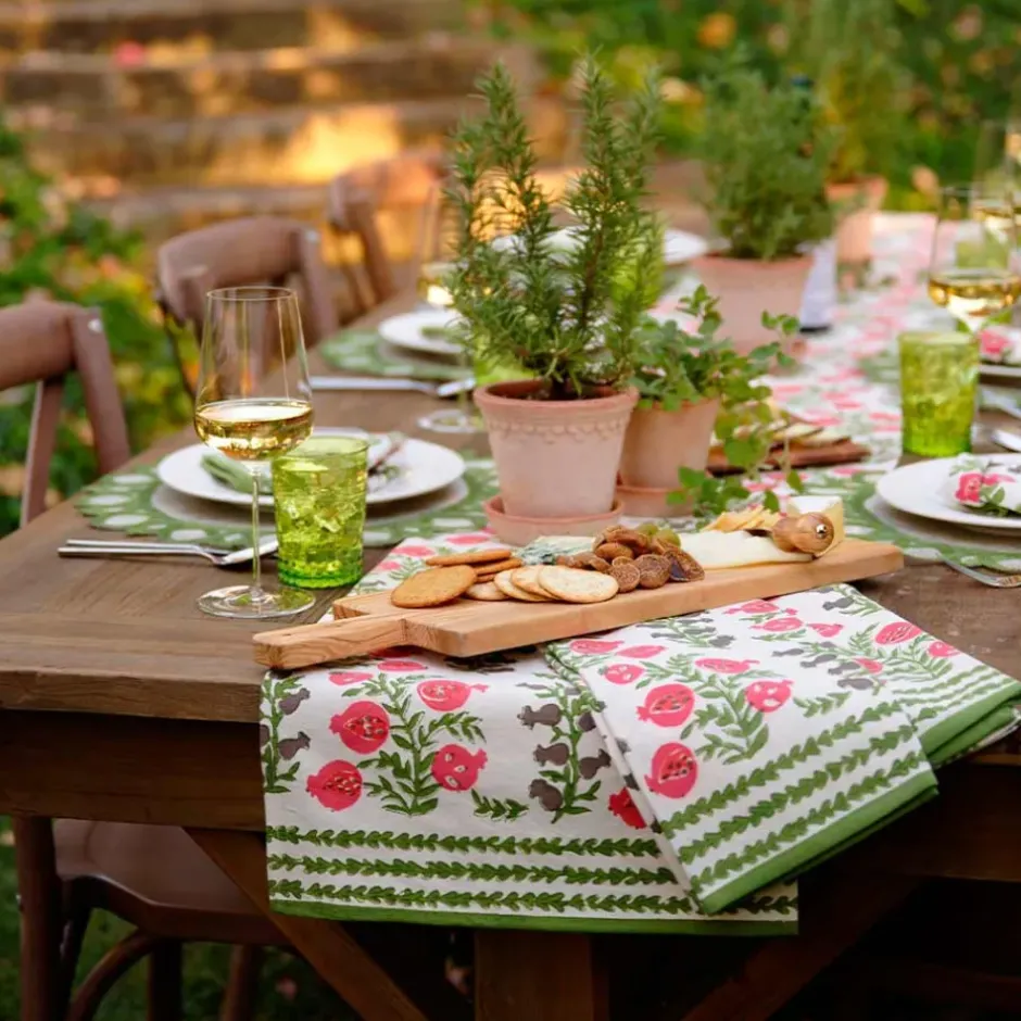 Pomegranate Inc Pom Bells Fern & Poppy Tea Towels | Set of 2^ Tea Towels