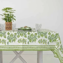 Pomegranate Inc Pom Bells Green Tablecloth^ Tablecloths