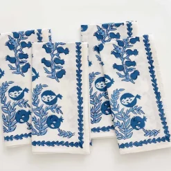 Pomegranate Inc Pom Bells Wedgewood Napkin | Set of 4^ Napkins