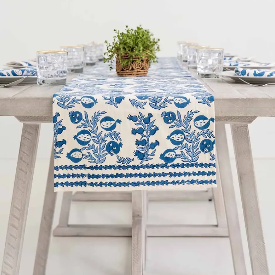 Pomegranate Inc Pom Bells Wedgewood Table Runner^ Table Runners