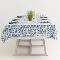 Pomegranate Inc Pom Bells Wedgewood Tablecloth^ Tablecloths