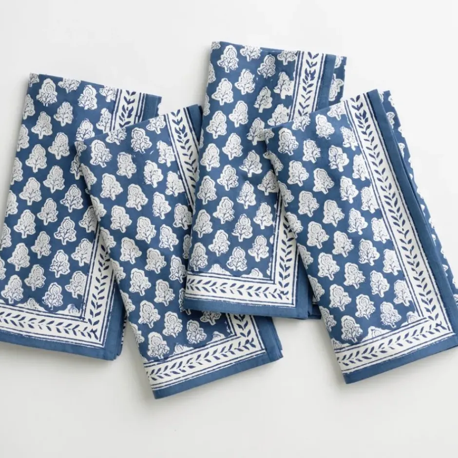 Pomegranate Inc Pom Buti Denim Napkin | Set of 4^ Napkins