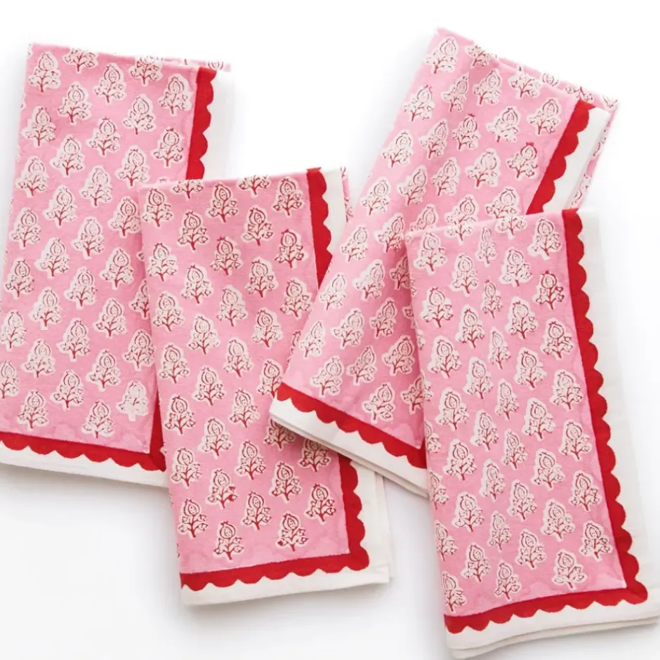 Pomegranate Inc Pom Buti Pink Napkin | Set of 4^ Napkins