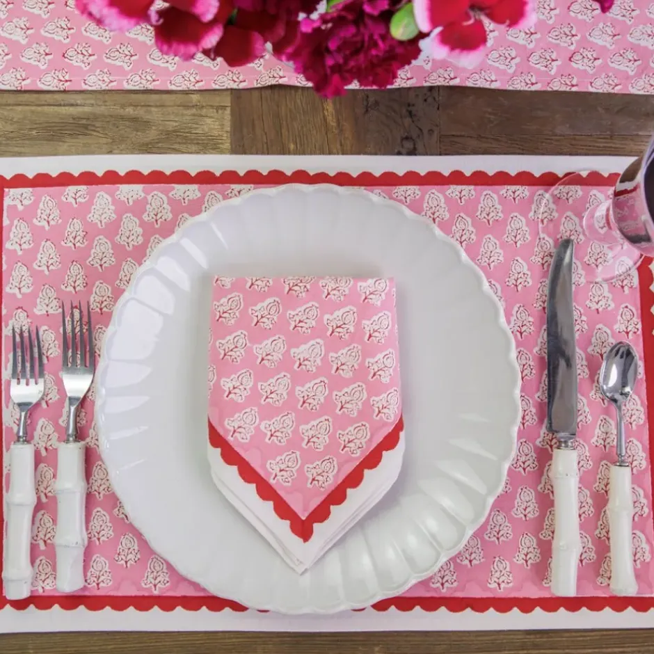 Pomegranate Inc Pom Buti Pink Placemat | Set 4^ Printed Placemats