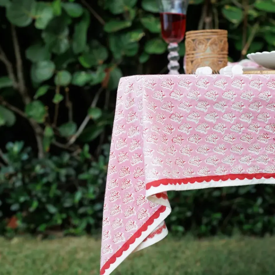 Pomegranate Inc Pom Buti Pink Tablecloth^ Tablecloths