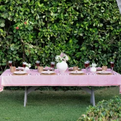 Pomegranate Inc Pom Buti Pink Tablecloth^ Tablecloths