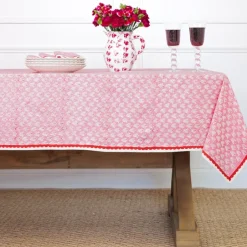 Pomegranate Inc Pom Buti Pink Tablecloth^ Tablecloths