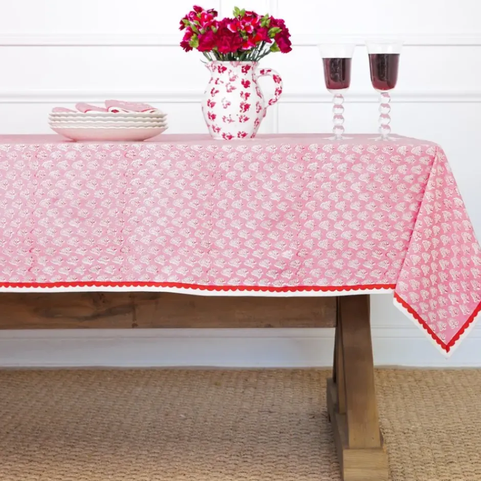 Pomegranate Inc Pom Buti Pink Tablecloth^ Tablecloths
