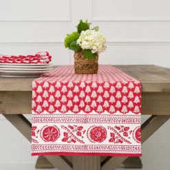 Pomegranate Inc Pom Buti Red Table Runner^ Table Runners