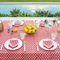 Pomegranate Inc Pom Buti Red Tablecloth^ Tablecloths