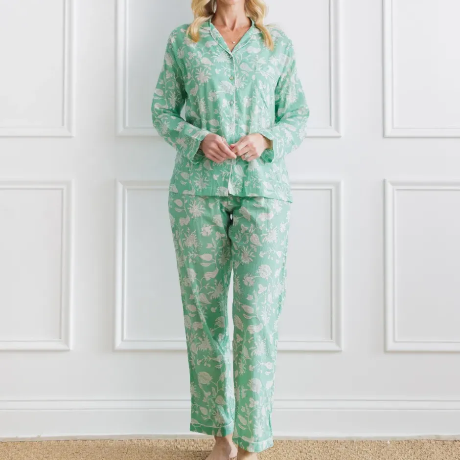 Pomegranate Inc Pomegranate | Morning Meadow Green Pajama Set^ Loungewear & Accessories