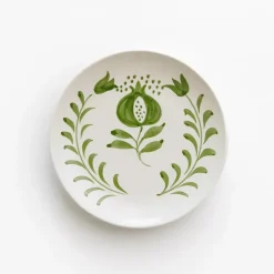 Pomegranate Inc Pomegranate Crest Green Appetizer Plate | Set of 4^ Dinnerware