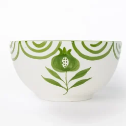 Pomegranate Inc Pomegranate Crest Green Bowl | Set of 2^ Dinnerware