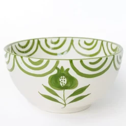 Pomegranate Inc Pomegranate Crest Green Bowl | Set of 2^ Dinnerware