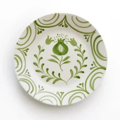Pomegranate Inc Pomegranate Crest Green Salad Plate | Set of 2^ Dinnerware