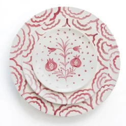 Pomegranate Inc Pomegranate Duet Rose Appetizer Plate | Set of 4^ Dinnerware