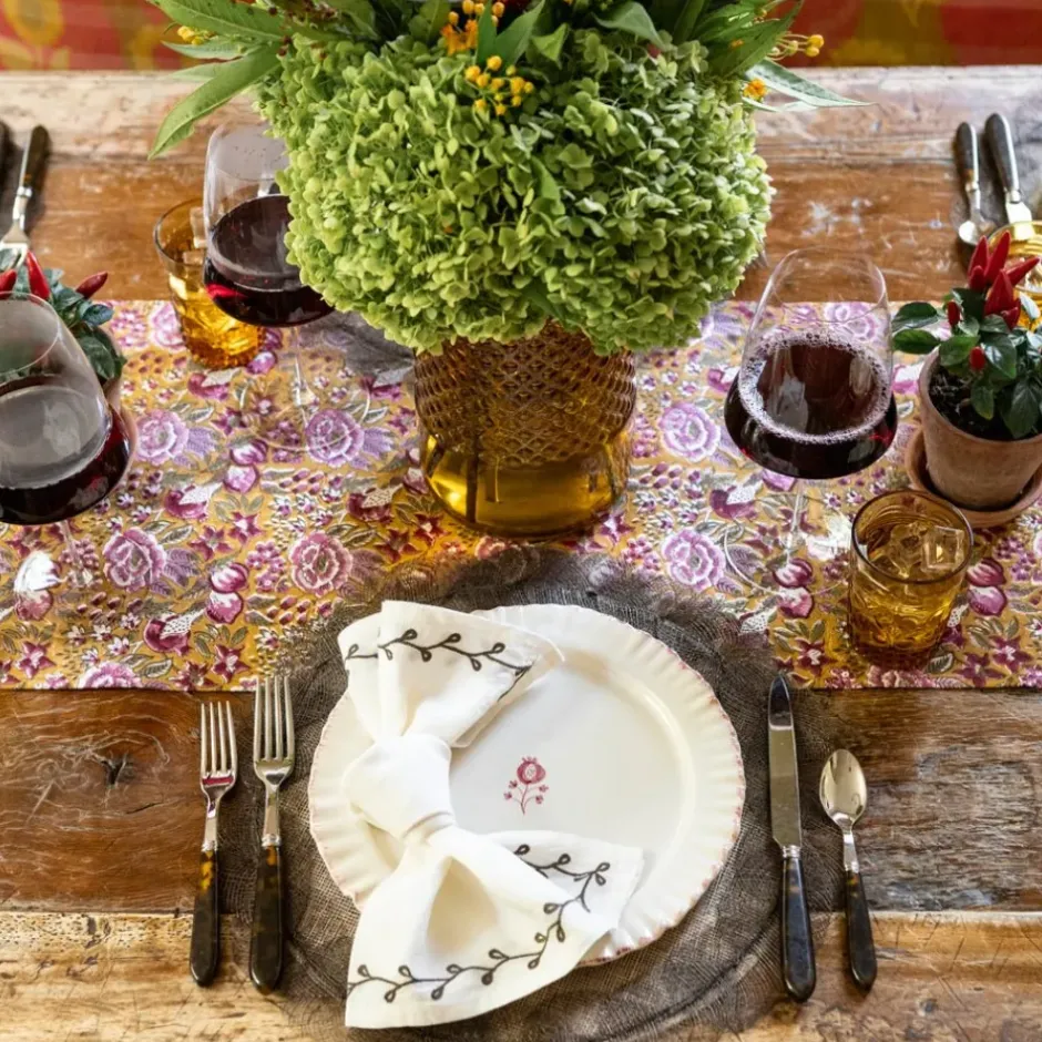 Pomegranate Inc Pomegranate Garden Plum & Ochre Table Runner^ Table Runners